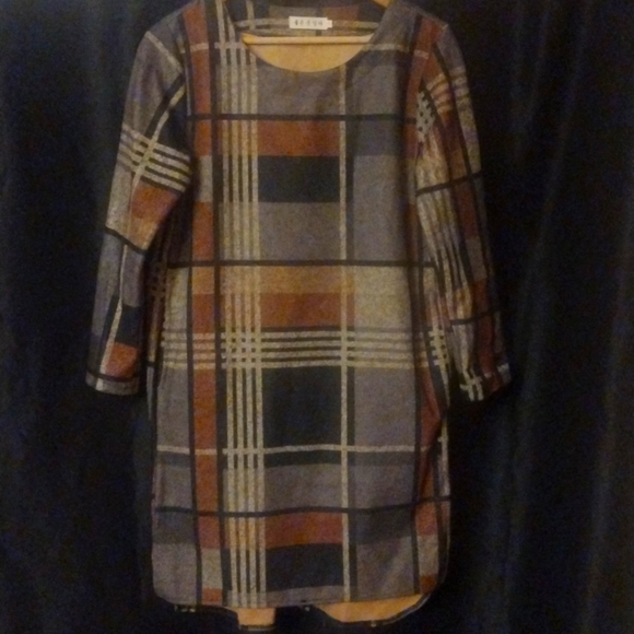 ✨3 for $19✨Korean Brand Plaid Sweater Dress with Pockets - Picture 1 of 7